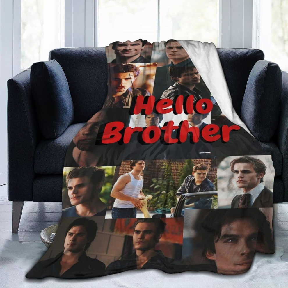 (150CM X 125CM) Soft Throw Blankets Stefan & Damon Brothers Flannel Blanket Ultra Soft Comfortable Blanket Anti Static Washable for Bed Sofa