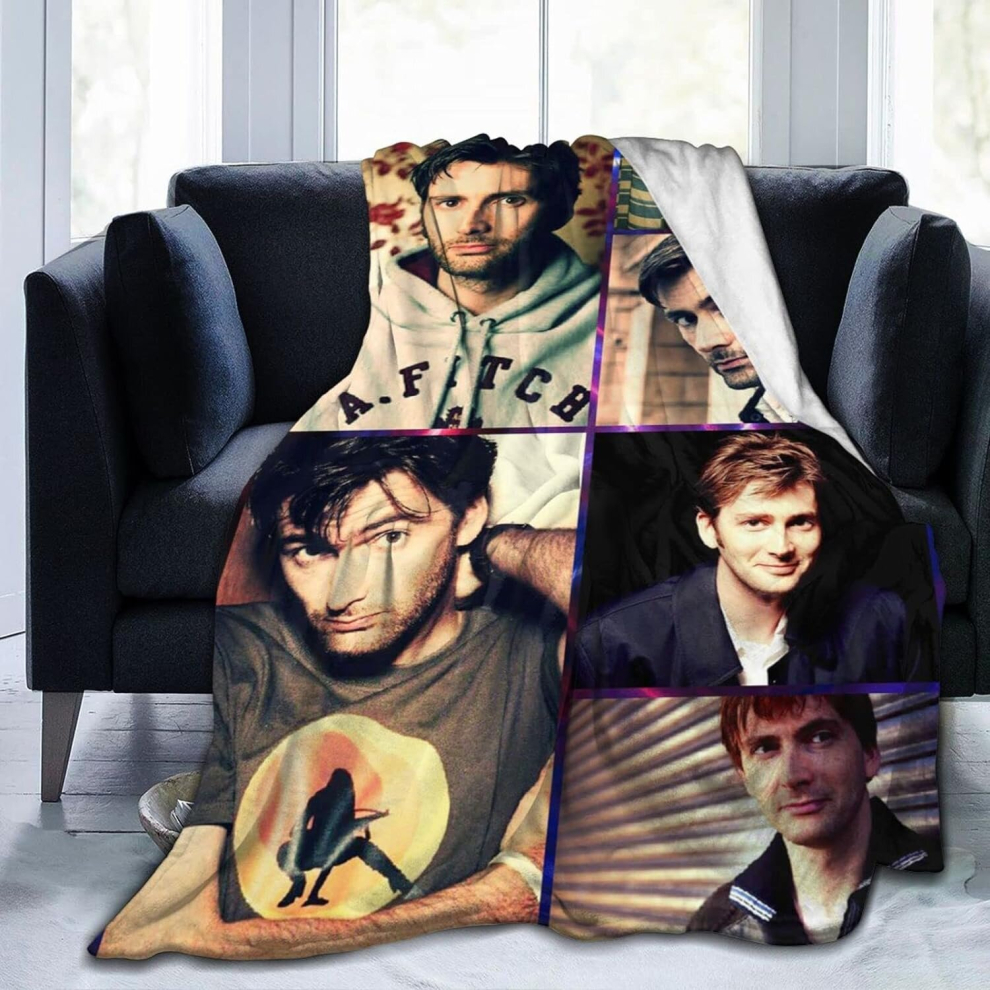 (125CM X 100CM) Throw Blanket Cozy Lightweight Warm Ultra-Soft Micro Fleece Blanket David Peter Tennant Sofa Blanket