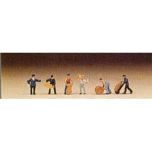 Delivery Men (6) with Loads Figure Set