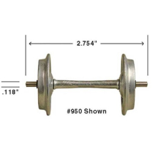 Uncoloured Metal Smooth Back Wheels (1 Set)
