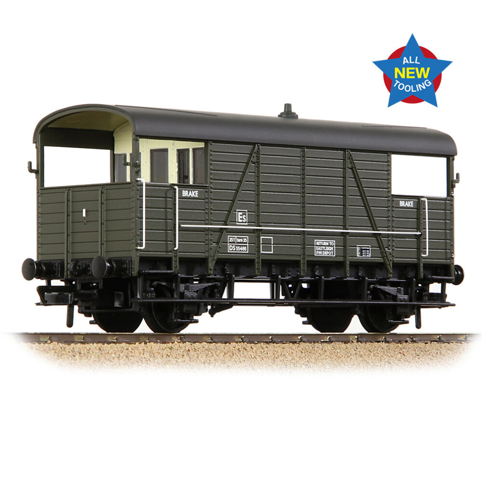 25t 'Dance Hall' Brake Van BR Departmental Olive Green