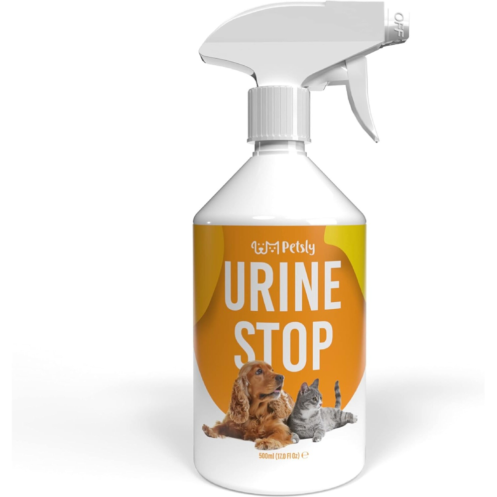 Petsly Dog & Cat Urine Repellent Spray  A Natural Puppy Training Spray & Repellent Spray Dog Spray & Cat Repellent Spray to Stop Dogs Urinating 500ml