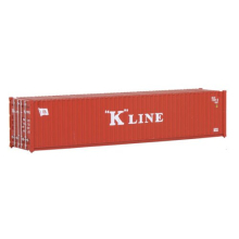Walthers SceneMaster - Modelo a escala HO del contenedor corrugado K-Line (rojo y blanco) de 40 pies 949-8153