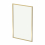 Luxura Square Framed Bath Shower Screen 800mm - Brushed Brass 6mm 4