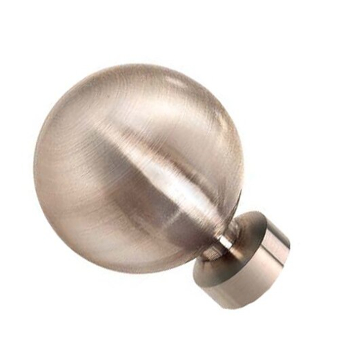(Satin Silver) 28mm Sphere style Curtain Pole Finials Pack of 2