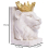 Decorative White King Lion Home Office Adult Kids Bookend Set 7