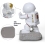 Side Pushing Astronaut Bookends Set, Decorative Home Office Decor 4
