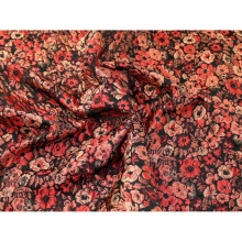Minerva Bella Textured Woven Brocade Fabric Orange - per metre