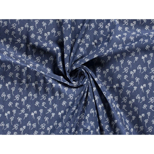 Minerva Stretch Woven Denim Fabric Blue - per metre