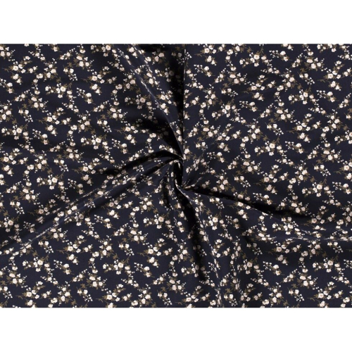 Minerva Stretch Woven Viscose Bengaline Fabric Navy - per metre