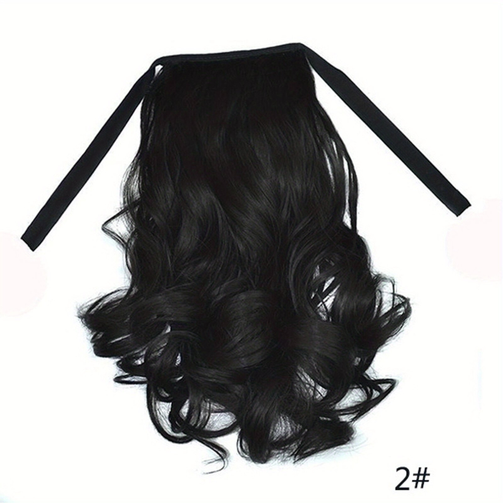 Short Curly Wavy Ponytail Extensions Synthetic Clip on Ponytail Hair Extensions Natural Looking Hairpieces For Women