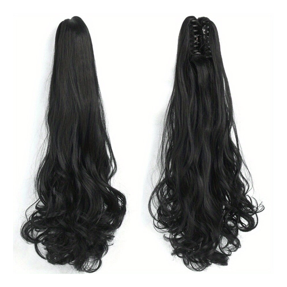 55 88 Cm Claw Clip In Wavy Ponytail Extension Synthetic Fiber Hair Piece Long Wavy Ponytail Extensions For Women Girls