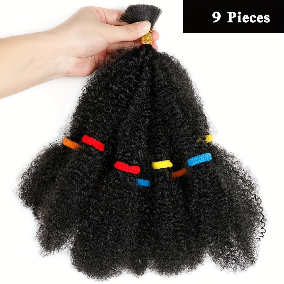 Afro Kinky Culry Kinky Bulk Hair Extension Synthetic Crochet Hair Extensions 15 10 Strands set