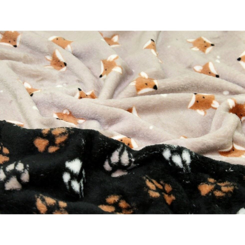 Minerva Reversible Plush Fleece Fabric Beige per metre on OnBuy