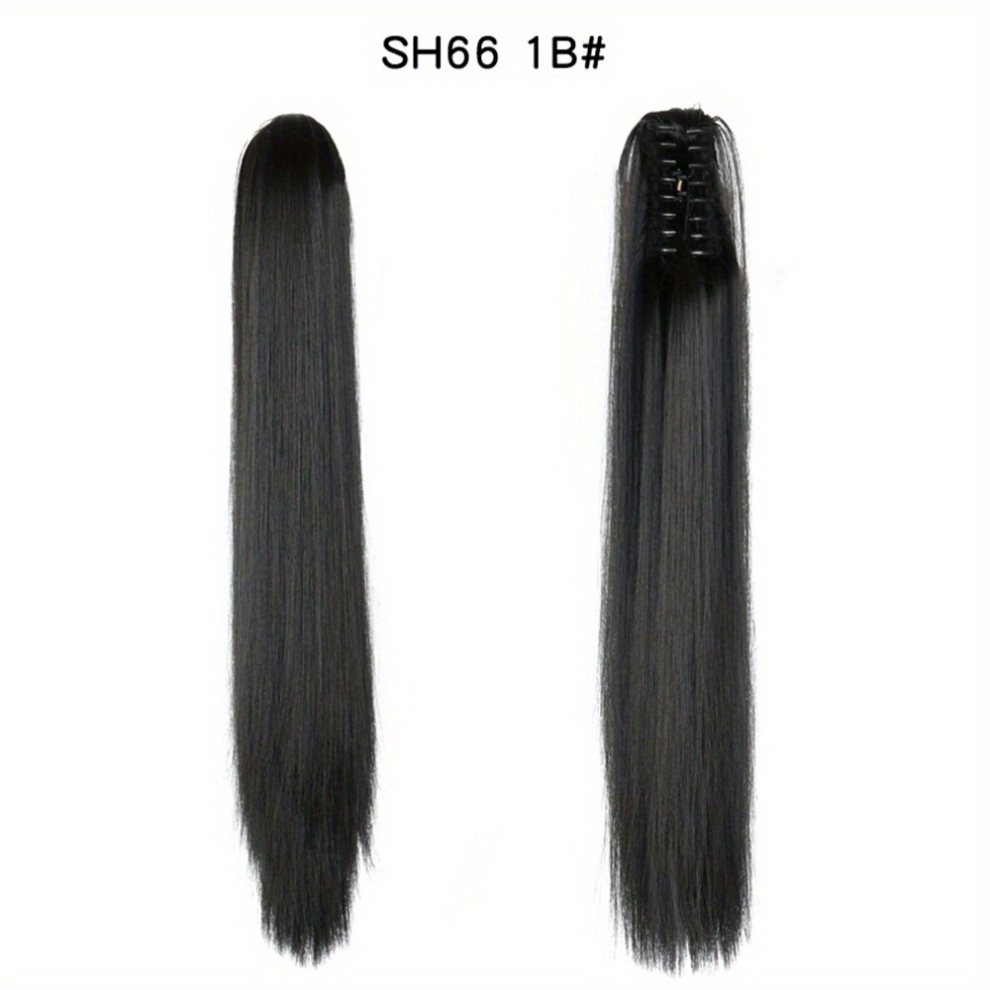 Synthetic Long Straight Ponytail Hair Extensions 55 88 Cm Claw Jaw Clip In Hair Extensions For Women Synthetic Fiber Hairpieces