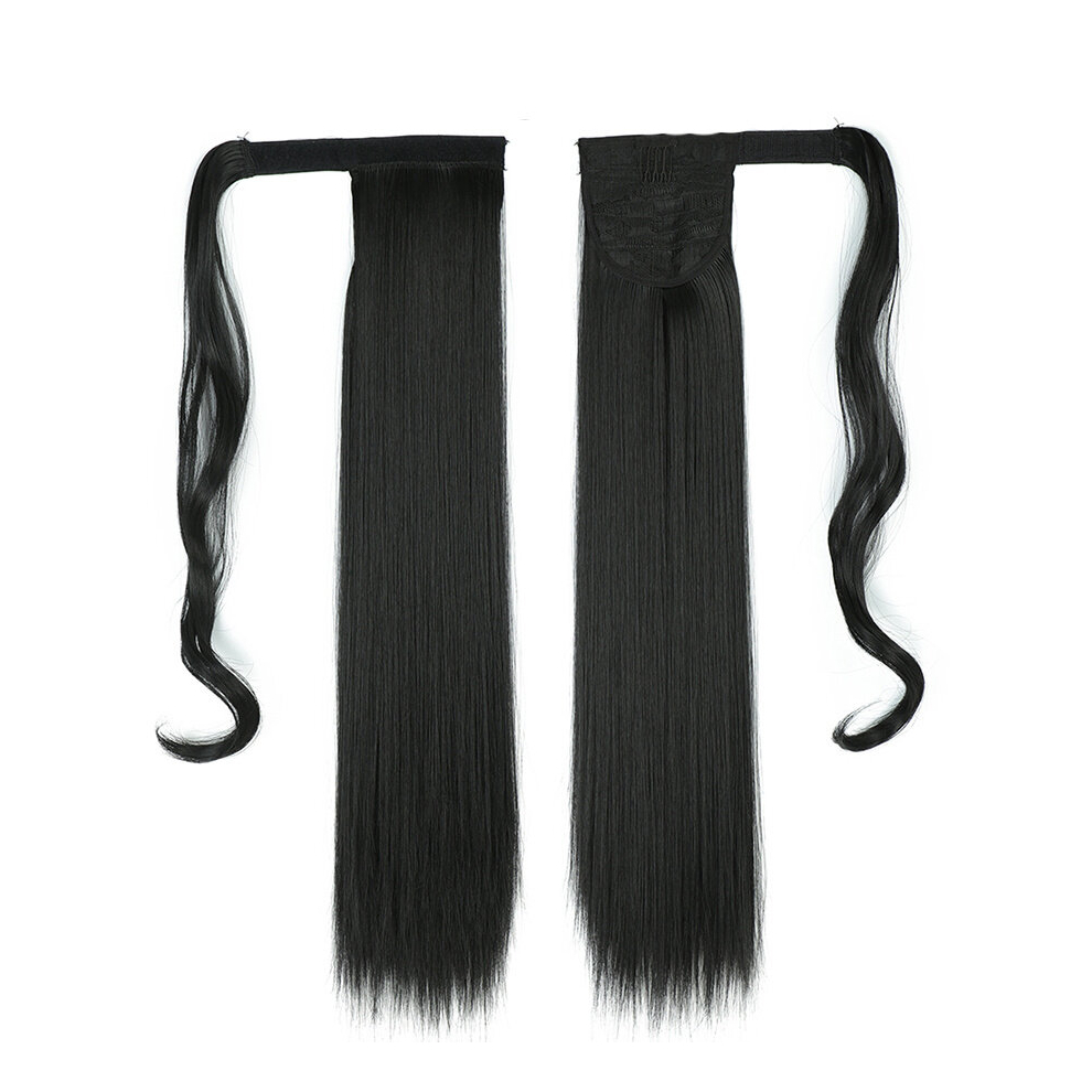 Unisex Multicoloured 55 88 Cm Long Straight Ponytail Extensions Wrap Around Synthetic Ponytails Hair Piece Pony Tail Hair Extensions Hairpieces For Women Girls