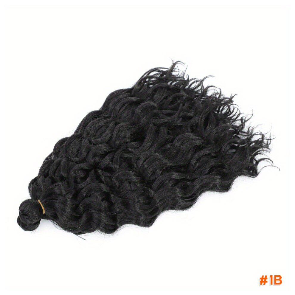 Unisex Multicoloured Ocean Wave Braiding Hair Extensions Crochet Braids Synthetic Hair Extensions Hawaii Ombre Curly Deep Twist Crochet Hair Extensions For Women