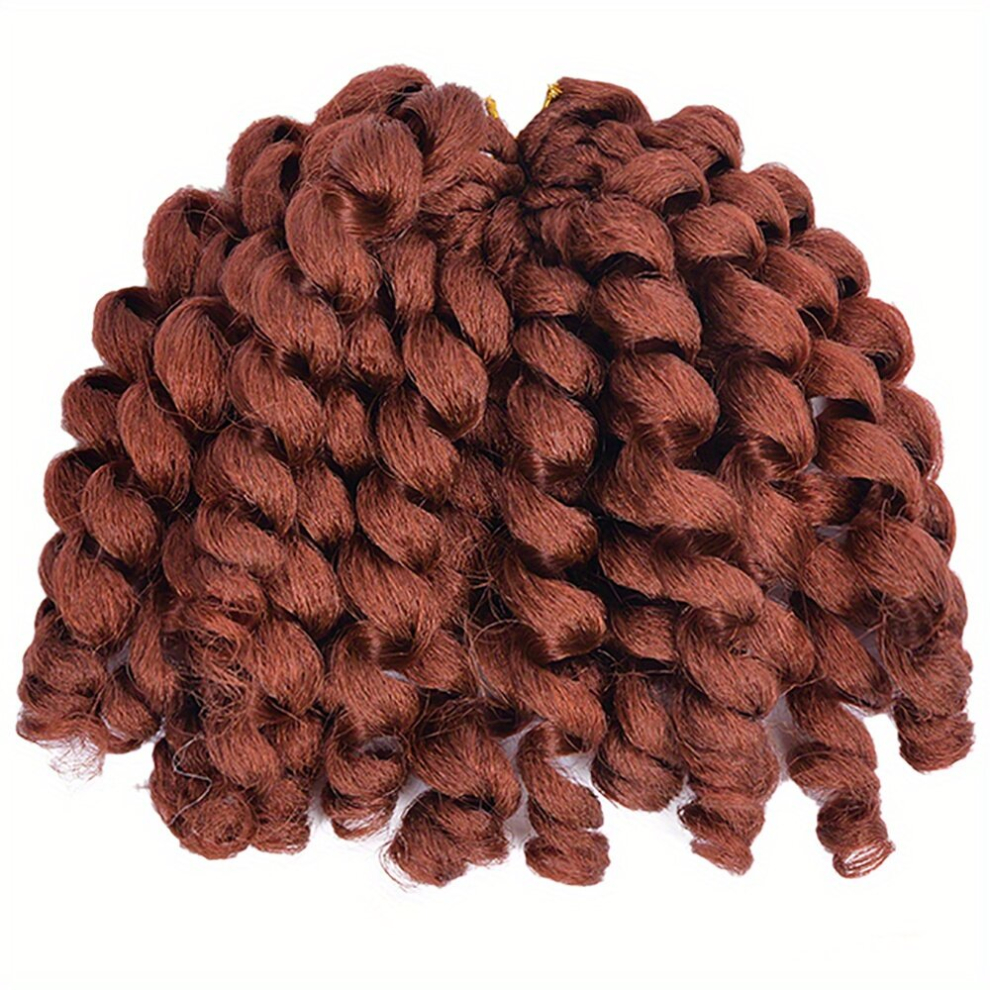 Unisex Brown 20 32 Cm Jamaican Bounce Crochet Hair Extensions Ombre Braids Synthetic Braiding Wand Curly Crochet Twist Hair Extensions
