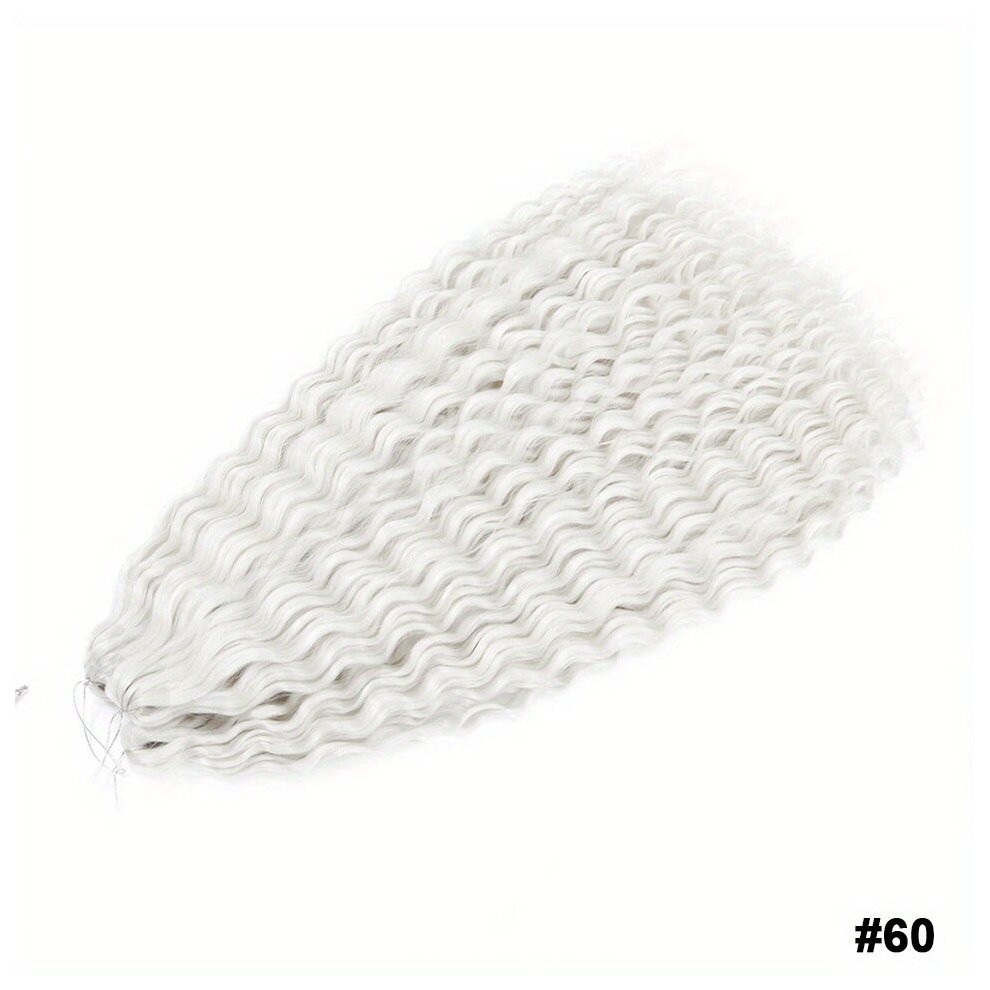 55 88 Cm Deep Wave Twist Crochet Hair Extensions Synthetic Crochet Braids Extensions Afro Curls Water Wave Braiding Hair Extension For Women Girls