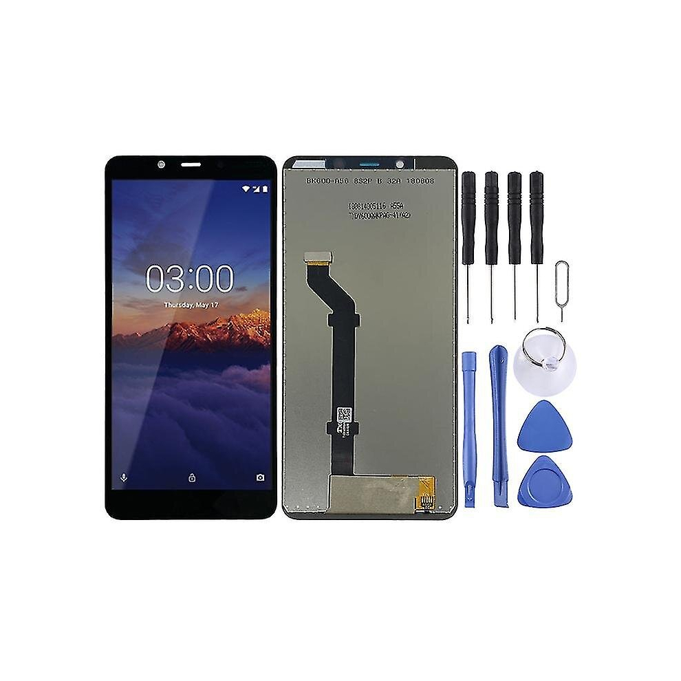 Tft Lcd Screen For Nokia 3.1 Plus With Digitizer Full Assembly (Black) Black 9317312008596
