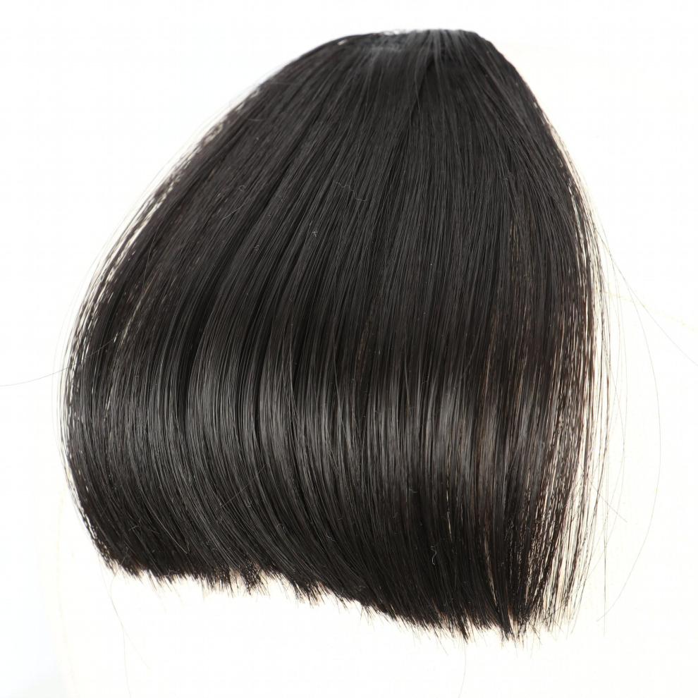 Light Brown Clip In Wispy Bangs for Daily Wear Natural Synthetic Hairpieces for a Flawless Look