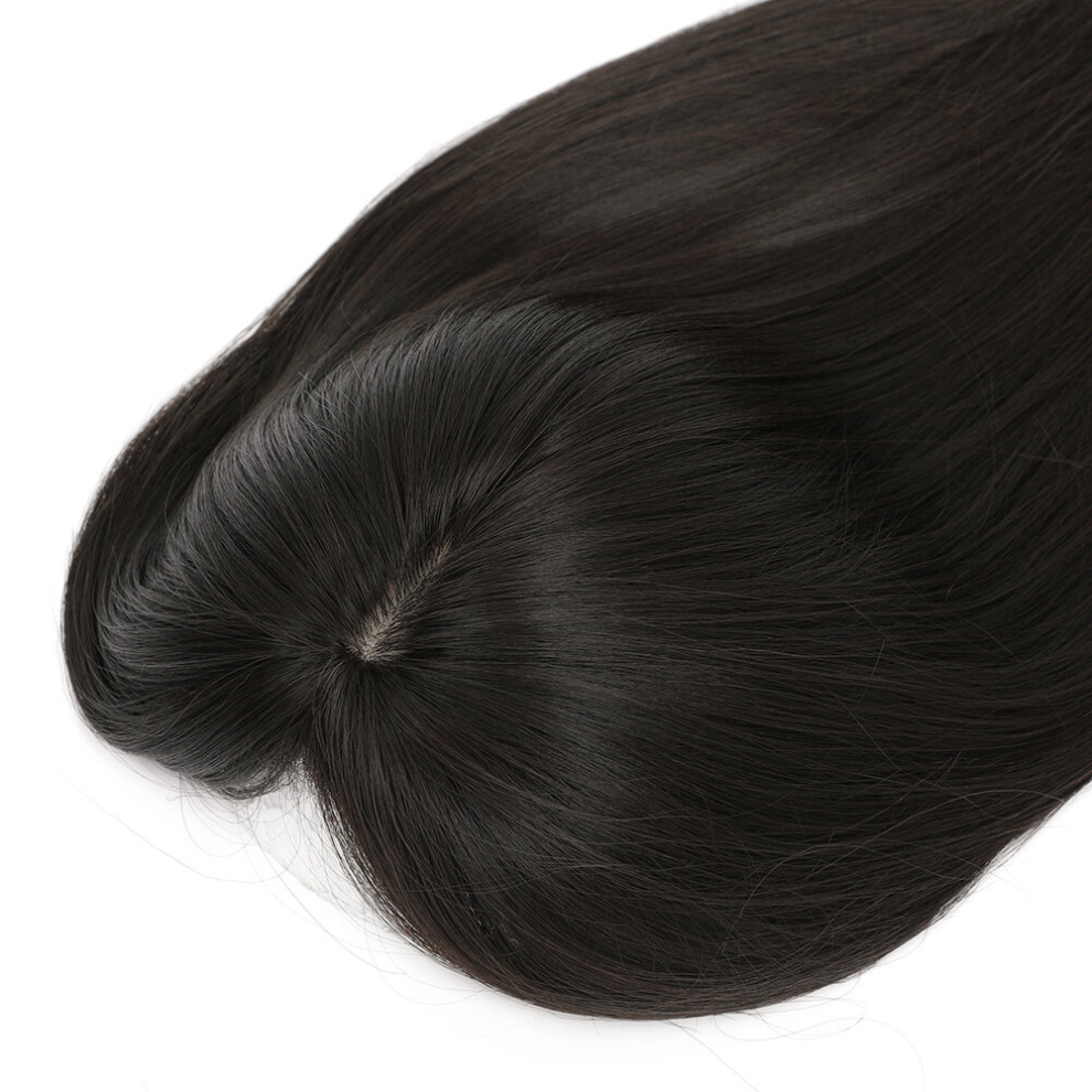 Unisex Multicoloured Clip In Synthetic Hair Topper With Bangs For Thinning Hair Long Hair Toppers For Women 45 72 Cm Long Curly Wig Middle Part Wig Natural Synthetic Wig H