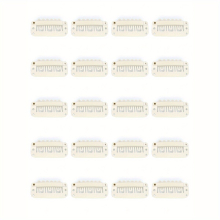 20pcs U Shaped Metal Clips With Soft Rubber Stainless Steel Material For Hair Extensions DIY 5 Colors