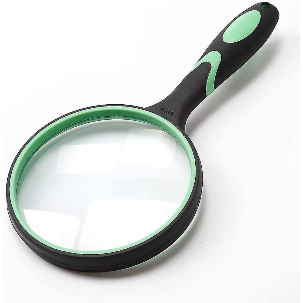 Large Magnifying Glass 10x Handheld Reading Magnifier For Seniors  Kids - 100mm 4inches Real Glass Magnifying Lens For Book Newspaper Reading, Insect