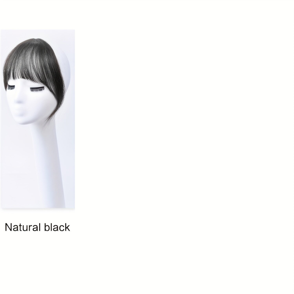 Unisex Multicoloured French Style Air Bangs Straight Hair Clip In Bangs 100 Real Human Hair Wispy Fringe With Temples Hairpieces For Women Hairpieces Curved Bangs For Dail