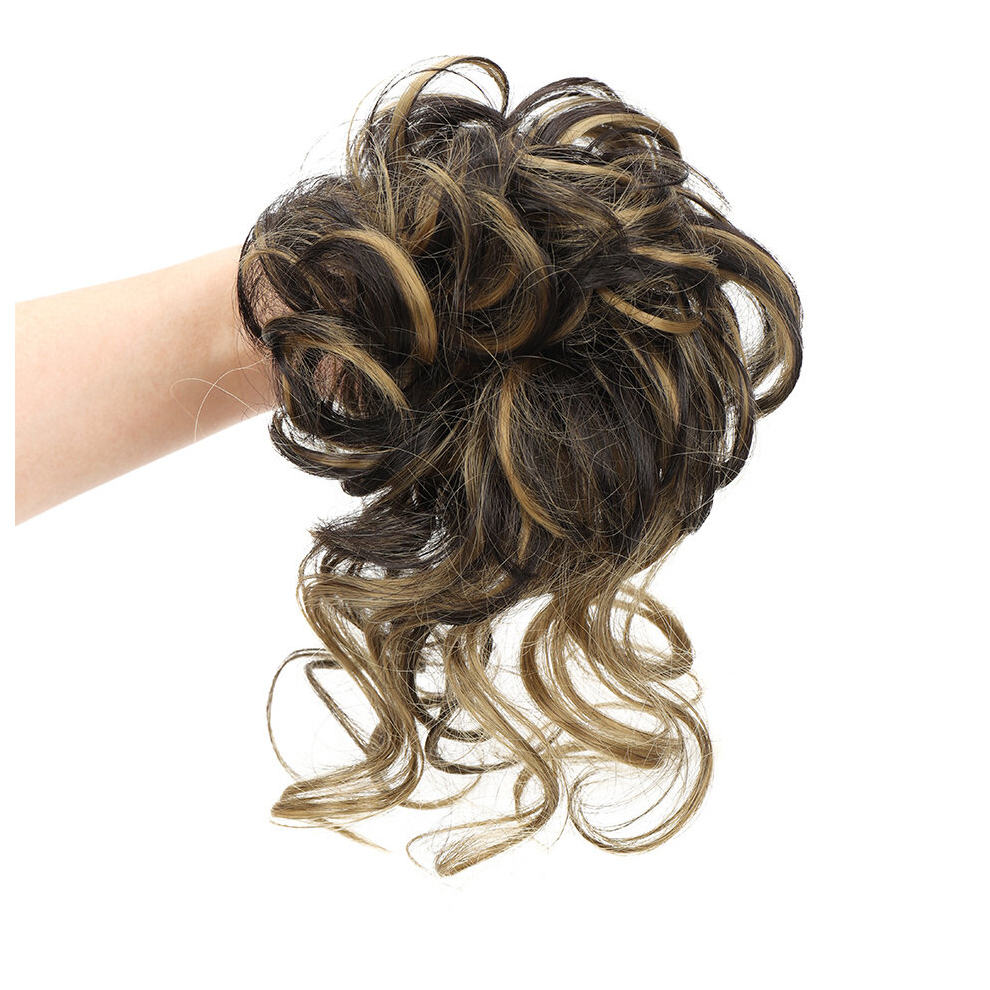 Synthetic Curly Donut Chignon With Elastic Band Scrunchies Messy Hair Bun Updo Hairpieces Extensions For Women Girls-image-OPC-PCN29MQ-NEW