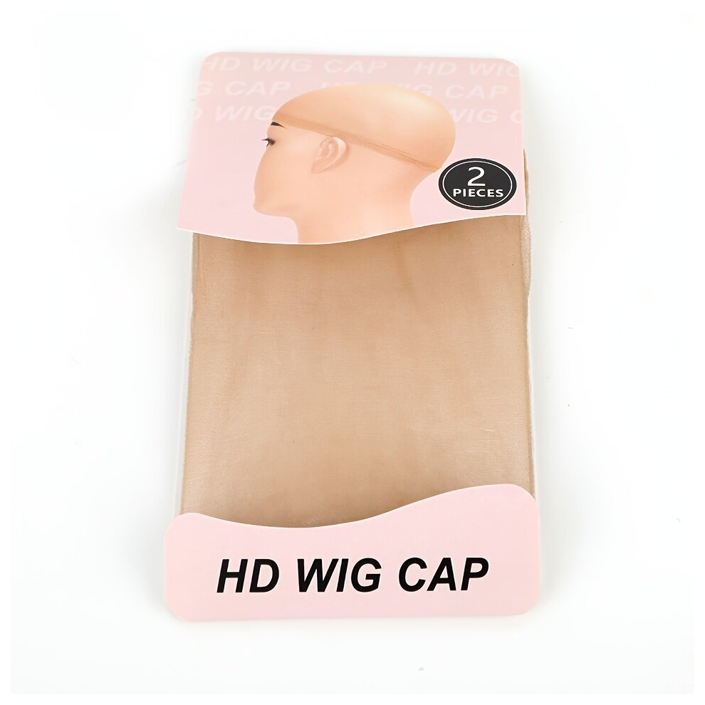 Unisex Multicoloured 2Pcs Invisible Hd Wig Caps For Lace Front Wigs Soft And Breathable Stretchy Nylon Wig Caps Accessories For Women And Men