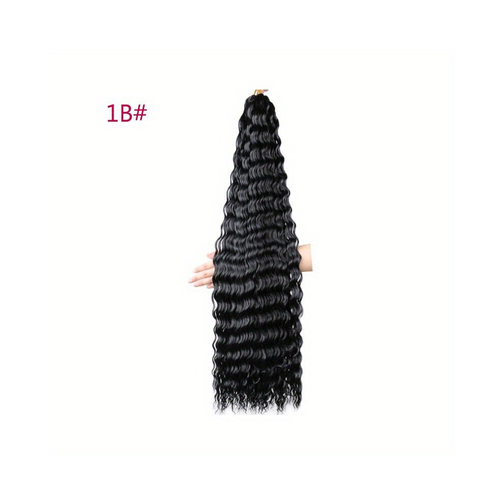 Deep Wave Twist Crochet Hair Extensions 76 2 Cm Synthetic Afro Curls Crochet Braids Ombre Braiding Hair Extensions For Women