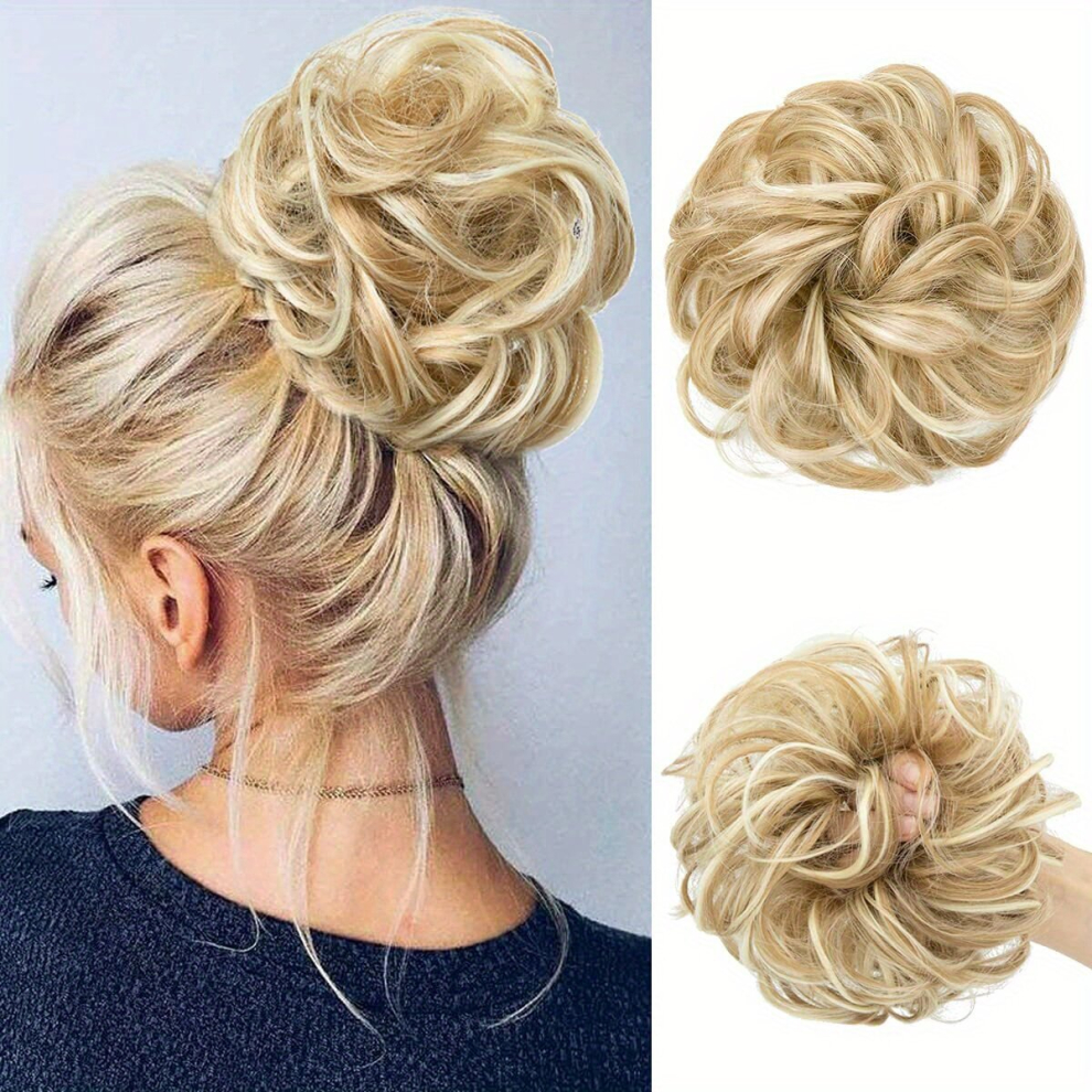 Messy Donut Hair Buns Updo Chignon With Elastic Hair Rope Synthetic Hair Extensions Natural Looking For Daily Use