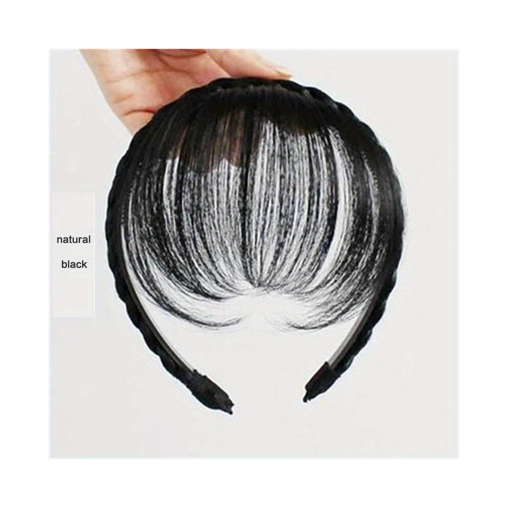 Hair Bangs With Braided Headband Synthetic Clip In Hair Extensions Natural Looking For Daily Use Costume Hair Halloween
