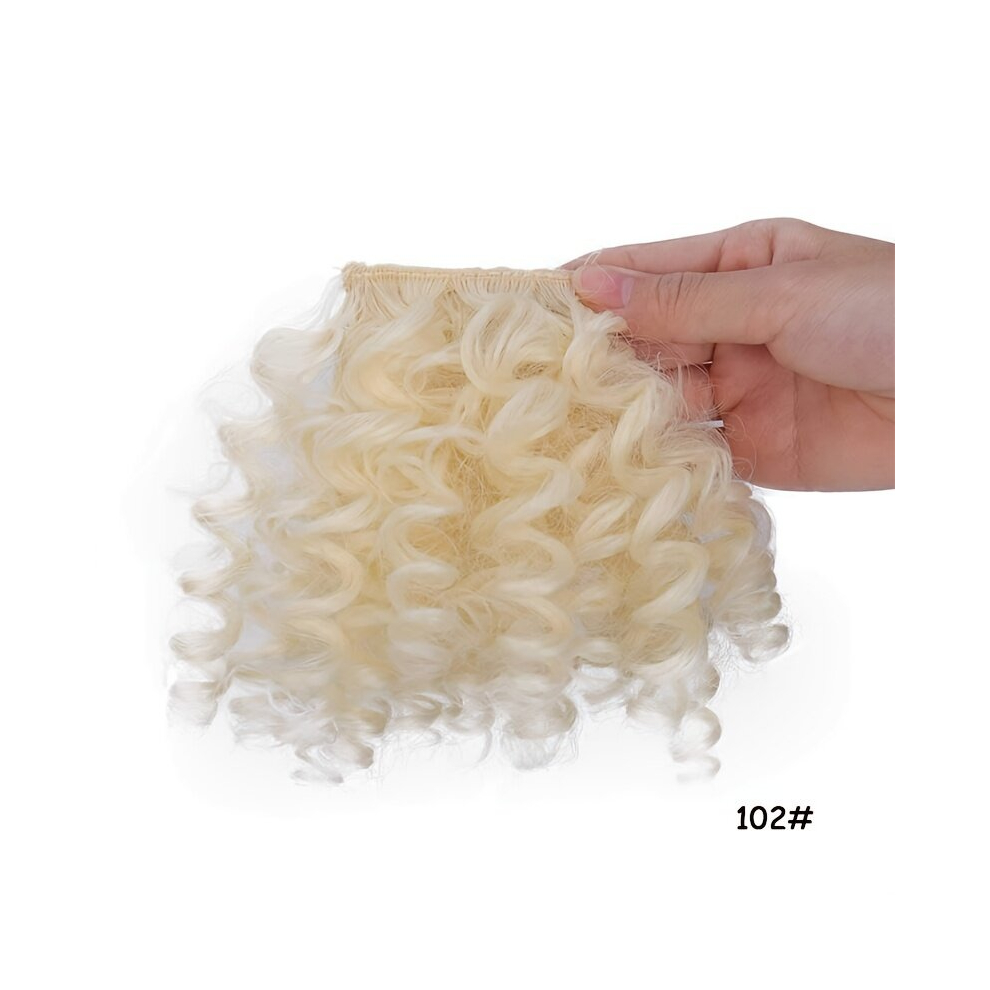 Chemical Fiber Afro Wig For Women Roman Wool Roll With Clip on Bangs Curly Hair Bangs Synthetic