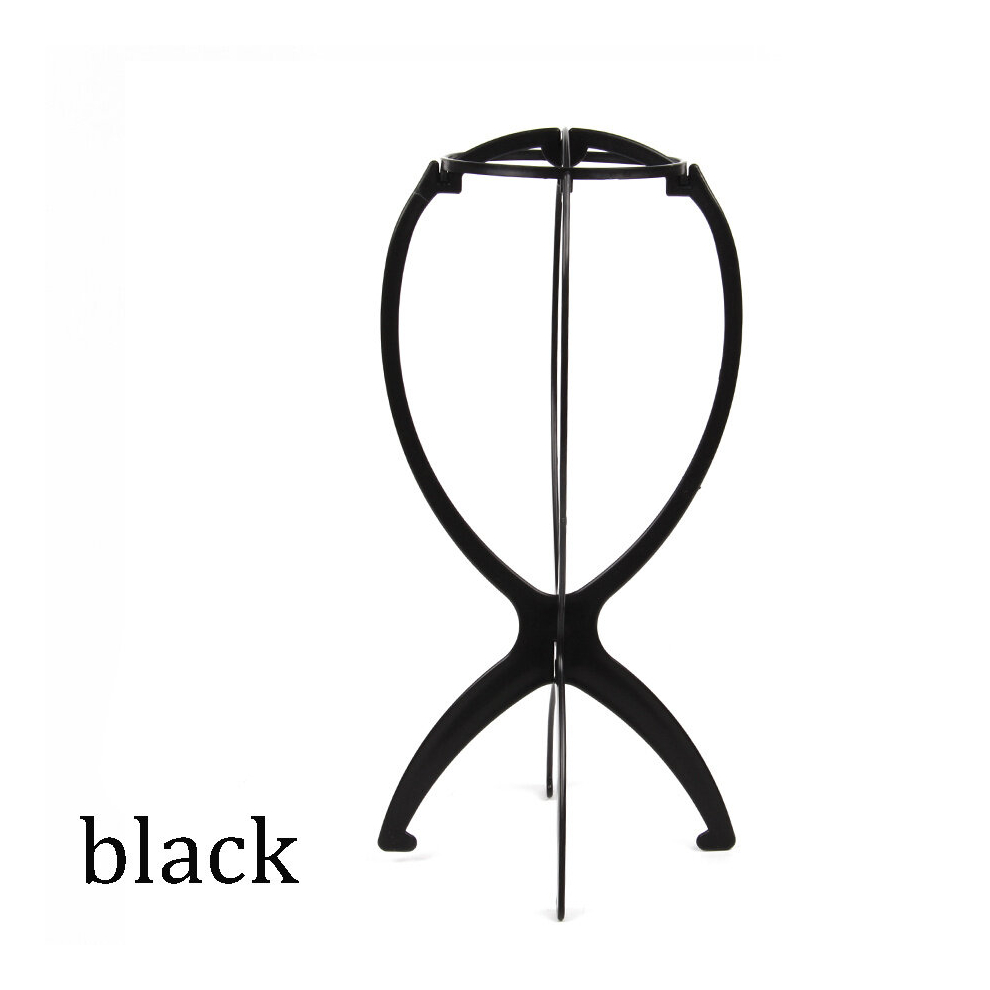 Unisex Multicoloured Durable Folding Wig Stand For Solid Wigs Stable Hairpiece Holder And Display Tool