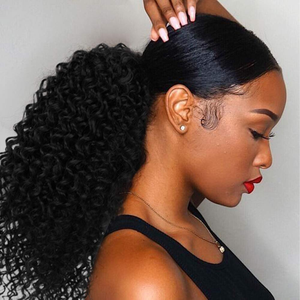 Afro Kinky Curly Ponytail Extension Drawstring Ponytail Extension For Women Ponytail Hair Pieces