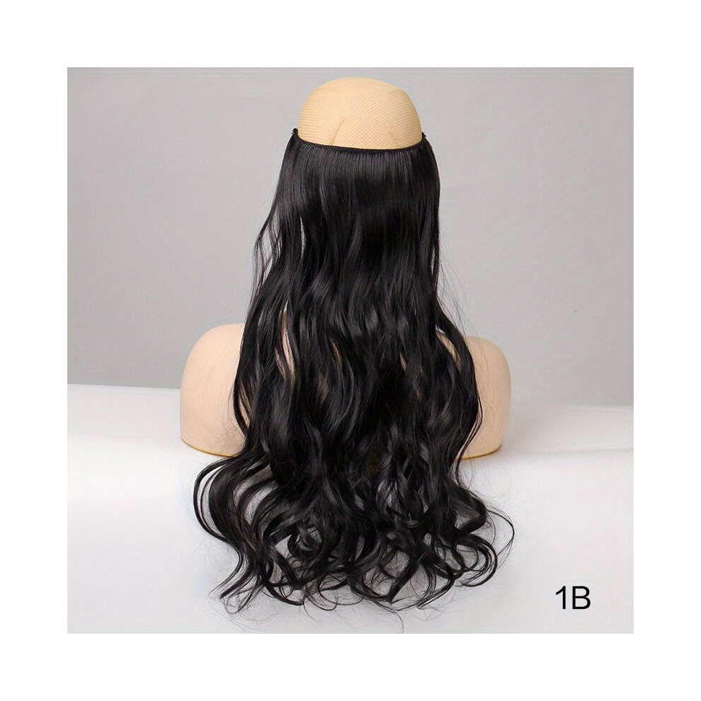 Synthetic Long Curly Invisible Fish Line Hair Extensions