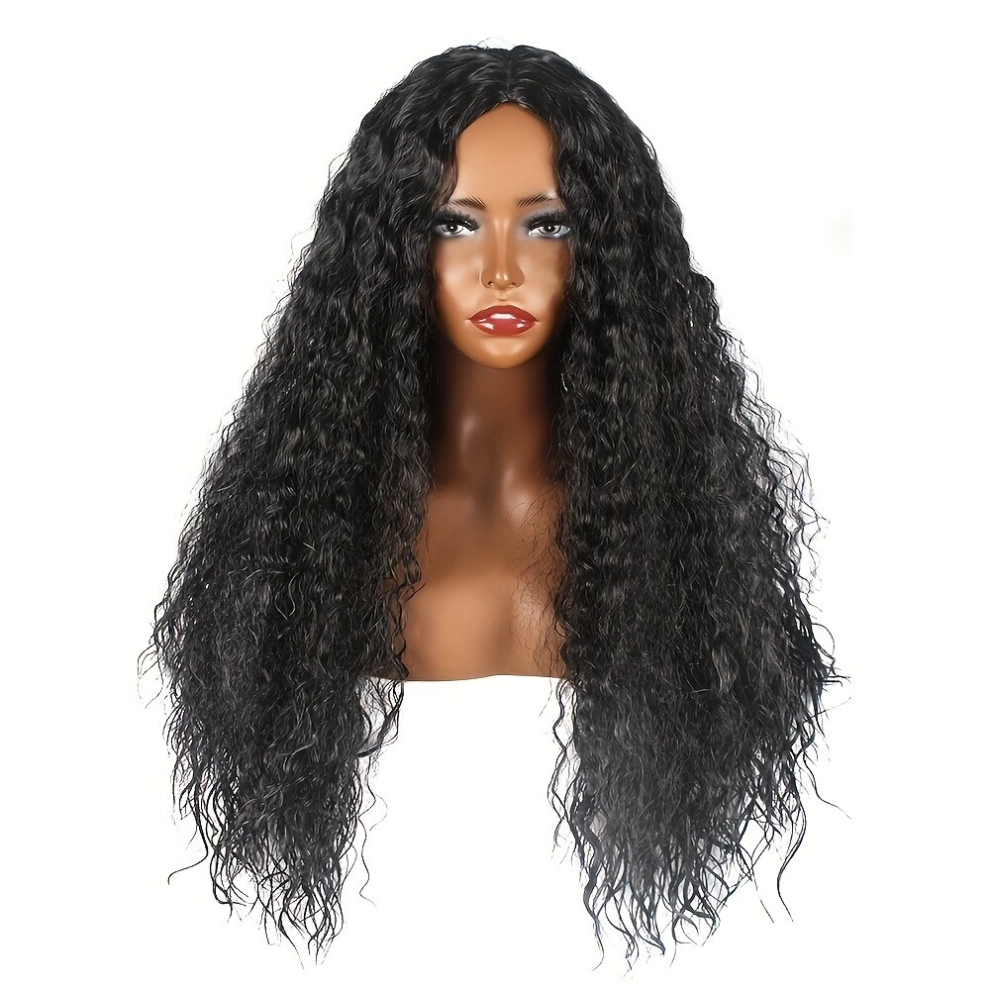 Highlight Long Curly Wig For Women Synthetic Wig Beginners Friendly Heat Resistant