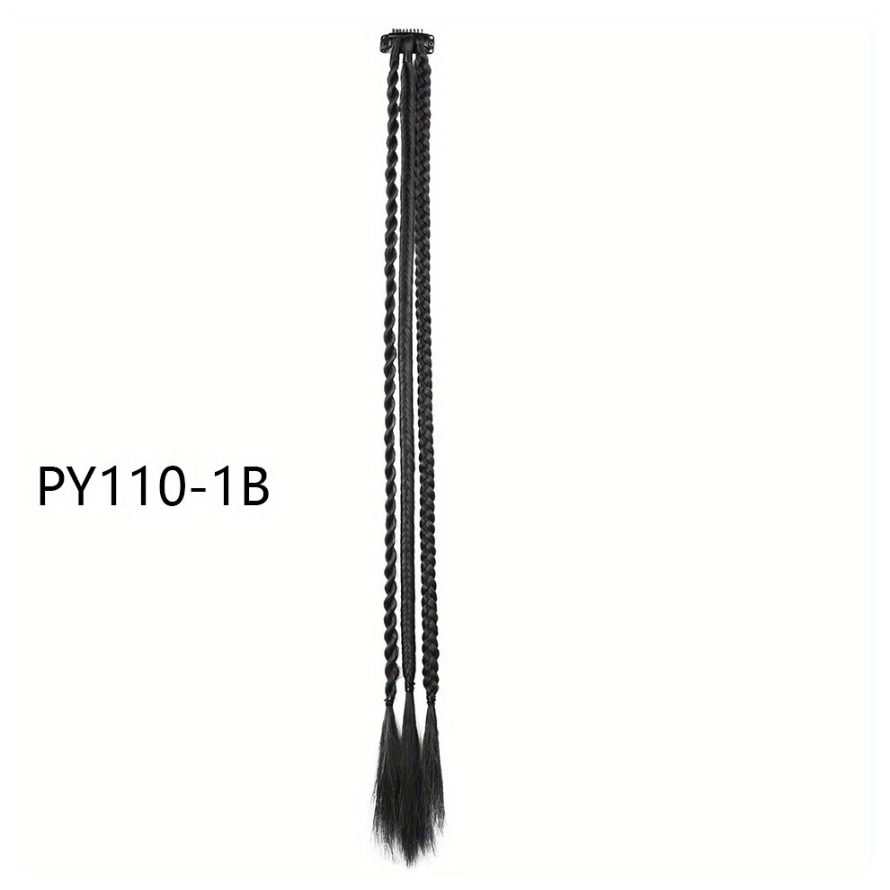 Braid Clip In Hair Extensions Braids Long Synthetic Ponytail Hairpieces For Women Girls Daily Christmas Cosplay