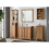 Bathroom Cabinets Set Vanity Unit Basin Tall Shelving Oak Effect Classic 9