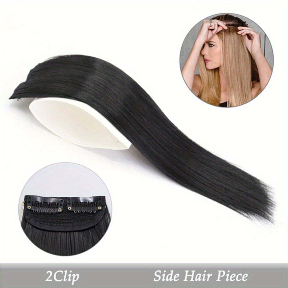 Medium Long Straight Synthetic Clip In Hair Extensions Natural Looking For Daily Use