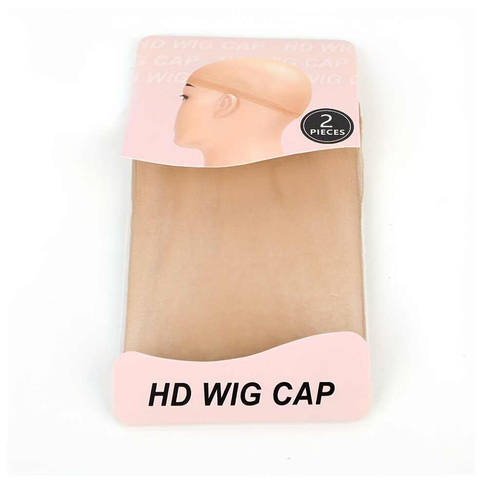Unisex Multicoloured 1 Pack 2 Pcs Hd Invisible Wig Caps High Elasticity Transparent Hd Stocking Caps For Lace Front Wigs Soft & Breathable Nylon Caps Invisible Wig Accesso
