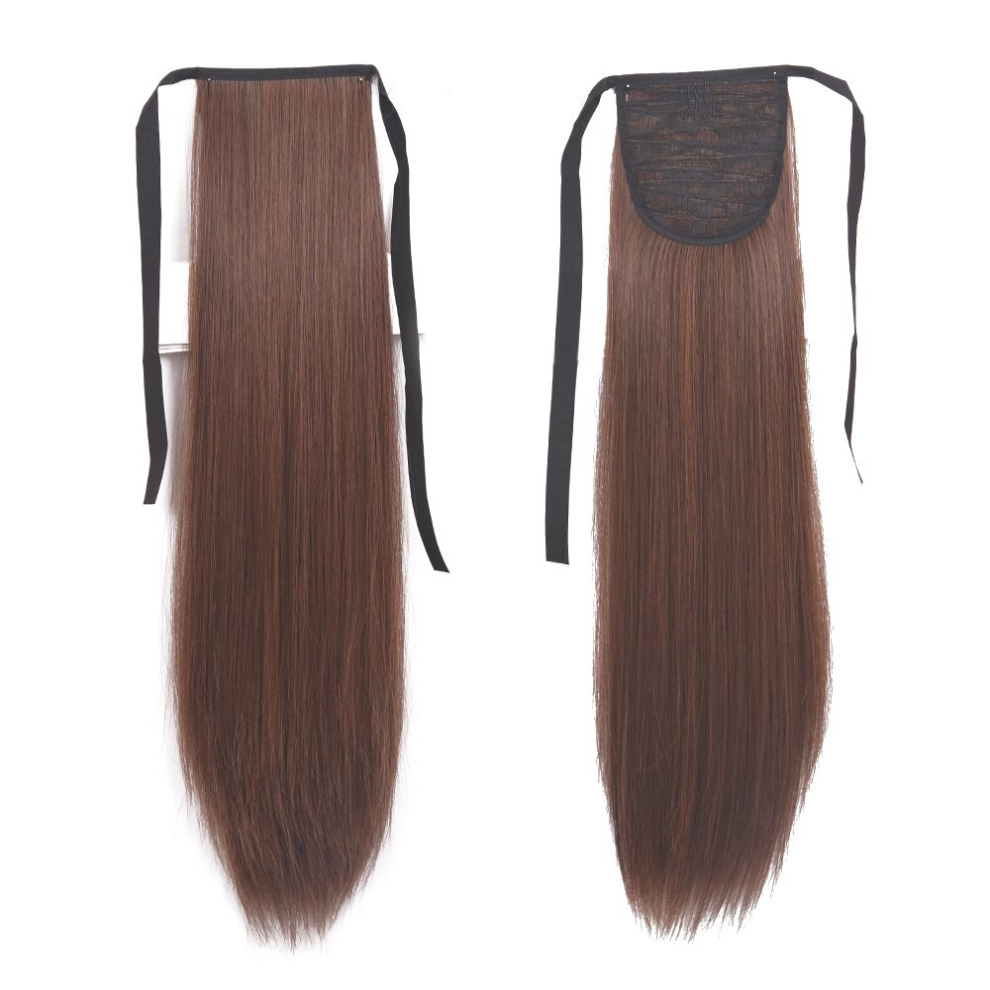 66 04 Cm Long Staight Ponytail Extensions With Ties Synthetic Wrap Around Ponytail Extensions Natural Looking Hair Pieces