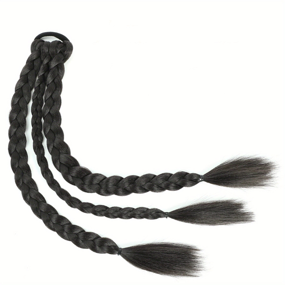 Braids Ponytail With Elastic Hair Rope Synthetic Hair Extensions Natural Looking For Daily Use 40