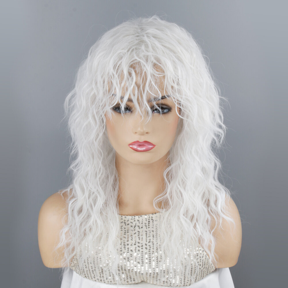 Womens Curly Wigs With Bangs 45 72 Cm Long Curly Wigs For Women Anime Cosplay Halloween Costume Wigs