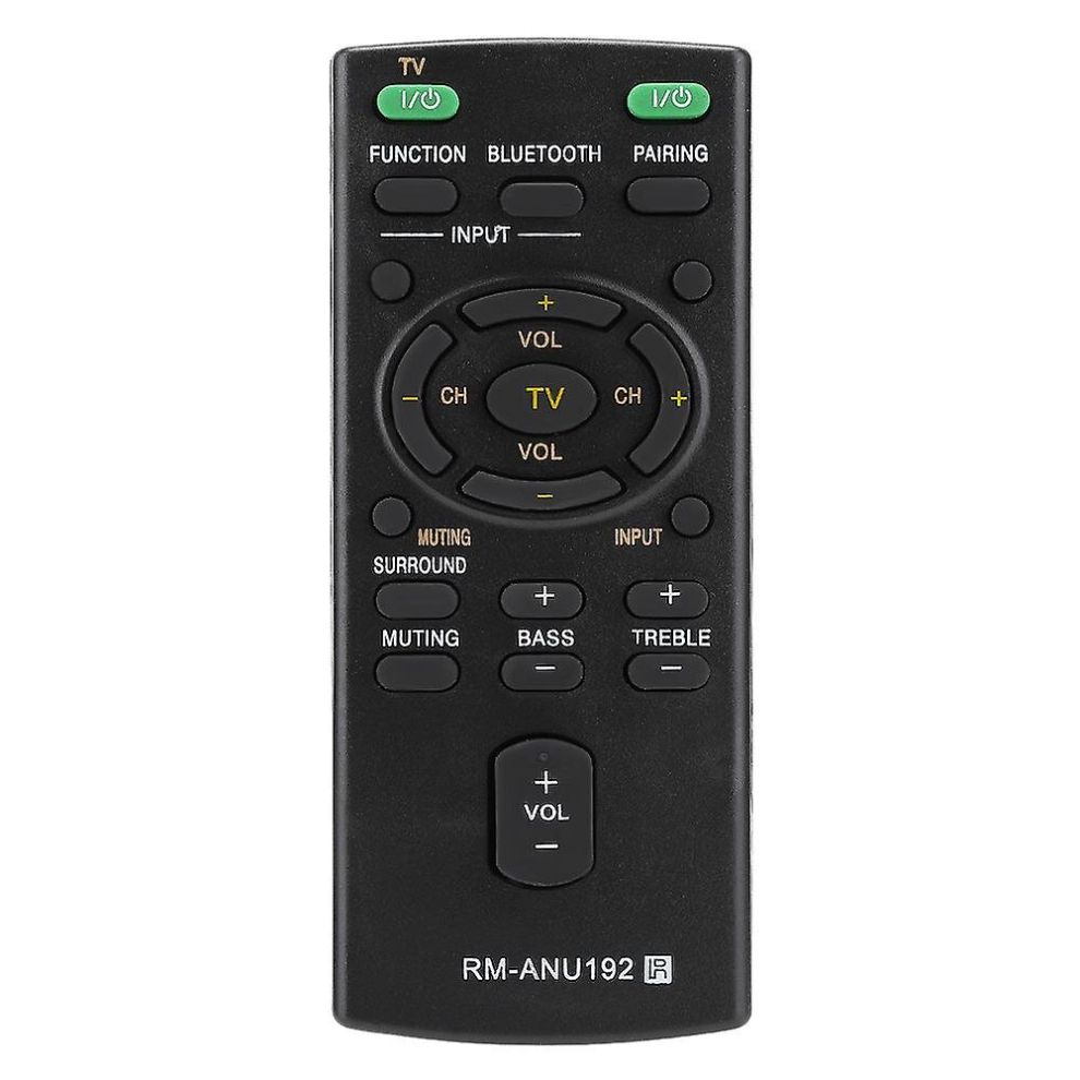 Replacement Rm-Anu192 Remote Control For Sony Sound Bar Sact60bt Htct60bt Sswct60 9317312012791