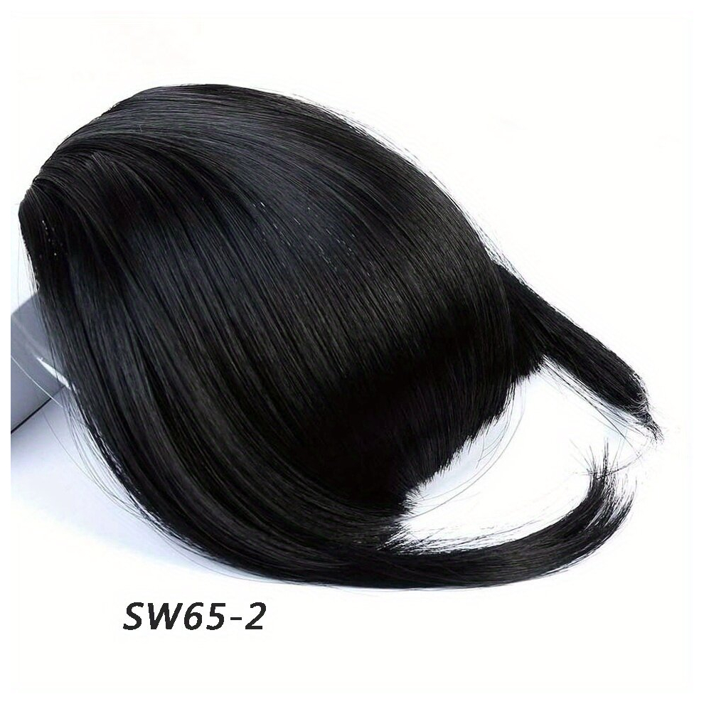 Synthetic Hair Bangs For Women Natural Looking Hair Pieces With Sideburns Seamless Clip In Hair Pieces