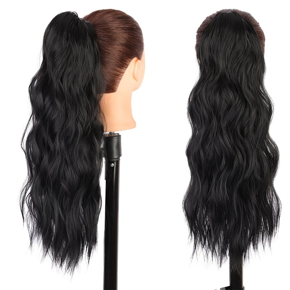 Ponytail Extension Drawstring Wavy Ponytail Hairpiece For Women Synthetic Heat Resistant Fiber Hair Wigs For Daily Party Role Playing