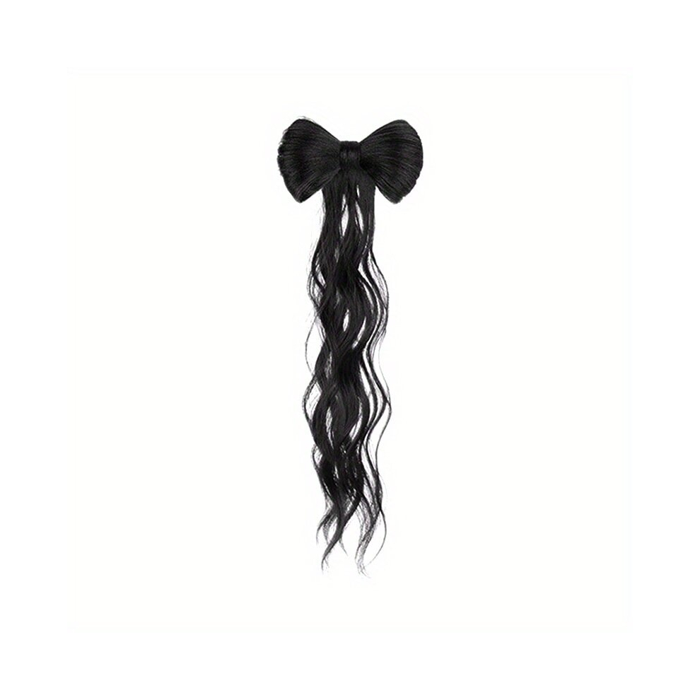 Ponytail Bowknot Hair Bun Claw Hair Bun Synthetic Clip In Hair Extensions Natural Looking For Daily Use Costume Halloween